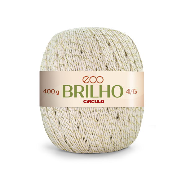 Barbante Eco Brilho 6 Circulo 20 Natural Brilho Ouro