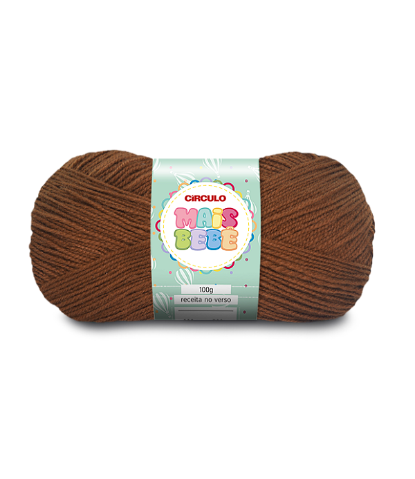 Lã Mais Bebe Circulo 500m Cor 7821 Achocolatado