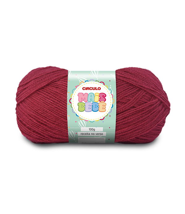 Lã Mais Bebe Círculo 500m Cor 3951 Viva Magenta