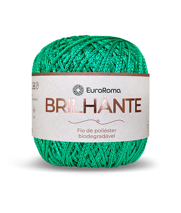 Fio Brilhante Euroroma 100% poliester 136m 803 Verde bandeira