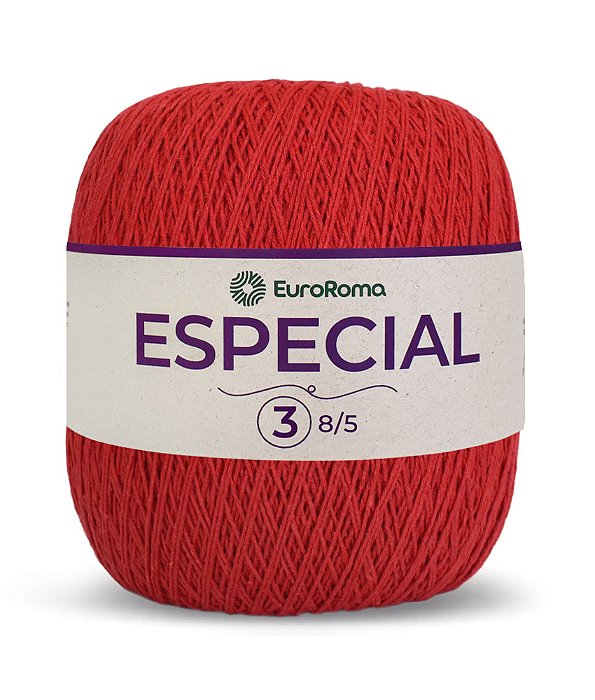 Barbante Especial 3 8/5 EuroRoma Cor 1000 Vermelho