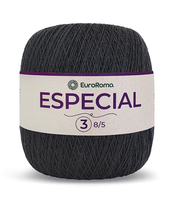 Barbante Especial 3 8/5 EuroRoma Cor 250 Preto