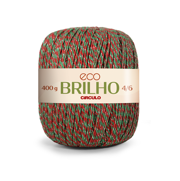 Barbante Eco Brilho 6 Circulo 9041 Noite Estrelada (Brilho Prata)
