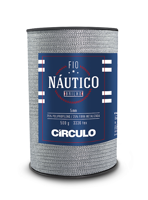 Fio Náutico Brilho 5mm Círculo Cor 8261 Prata