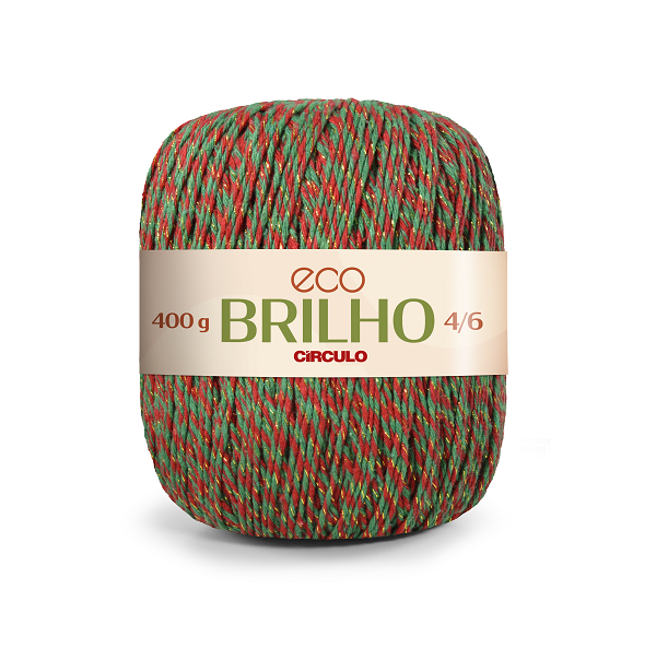 Barbante Eco Brilho 6 Circulo 9818 Natalina (Brilho Ouro)