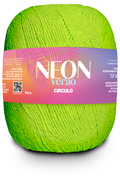 Fio Neon Verão 366m Circulo 5077 Verde Neon