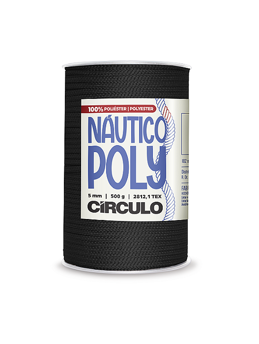 Fio Náutico Poly 5mm Círculo Cor 8990 Preto