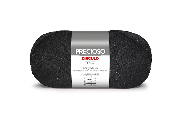 Fio Precioso 100g Circulo 195m Cor 8990 Preto