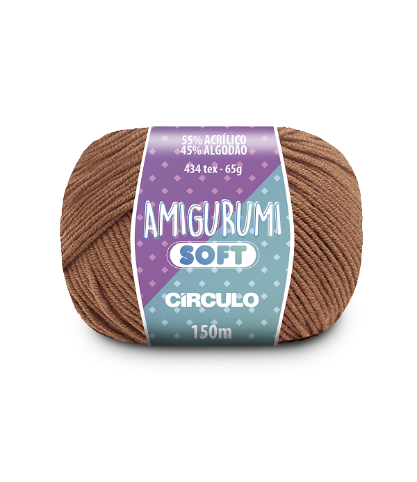 Linha Amigurumi Soft Círculo 150m Cor 7713 Lenha