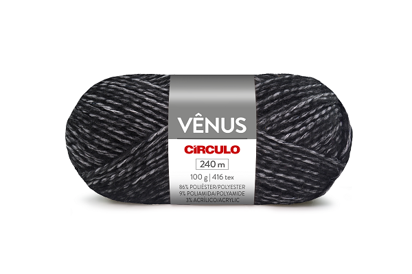 Lã Venus 100g 240m Circulo 9016 Zebra
