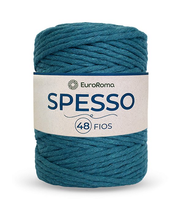 Barbante Spesso 48 Fios 1kg Euroroma 902 Azul Petroleo