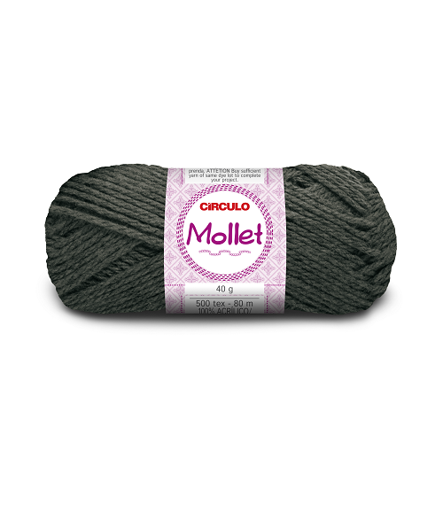 Lã  Mollet 100g Círculo 200m Cor 7105 Aguia