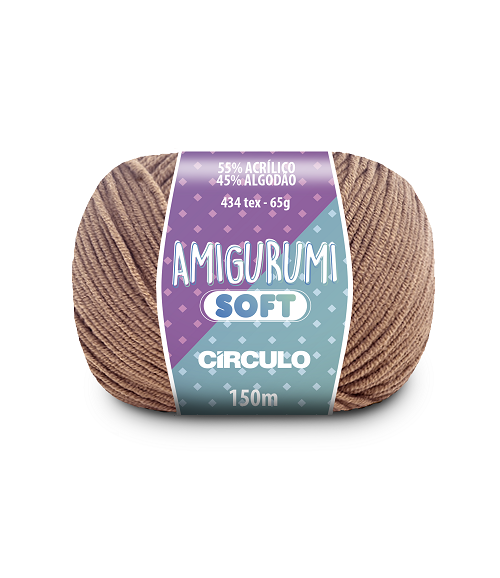 Linha Amigurumi Soft Círculo 150m Cor 7603 Castor
