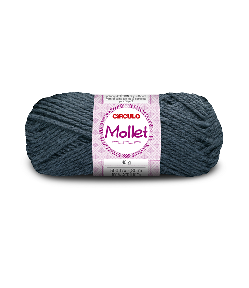 Lã  Mollet 100g Círculo 200m Cor 5311 Agua Fresca