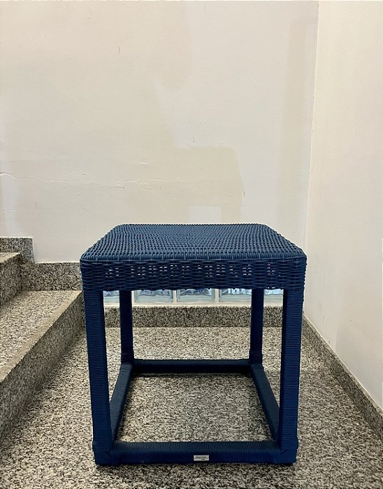 Mesa Lateral Cubo em Corda Náutica - Breton (Mostruário de Loja)