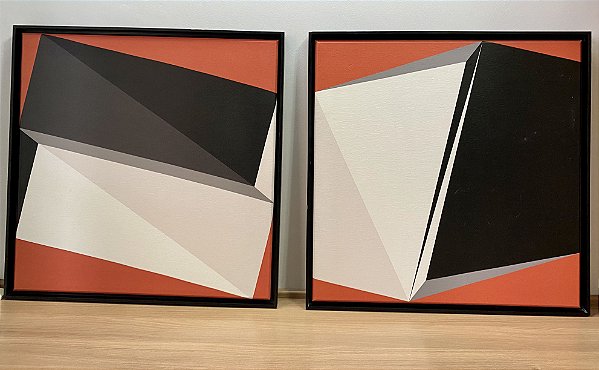 Conjunto de Tela Geométrico Marcio Pontes - TokStok (Apartamento Decorado)