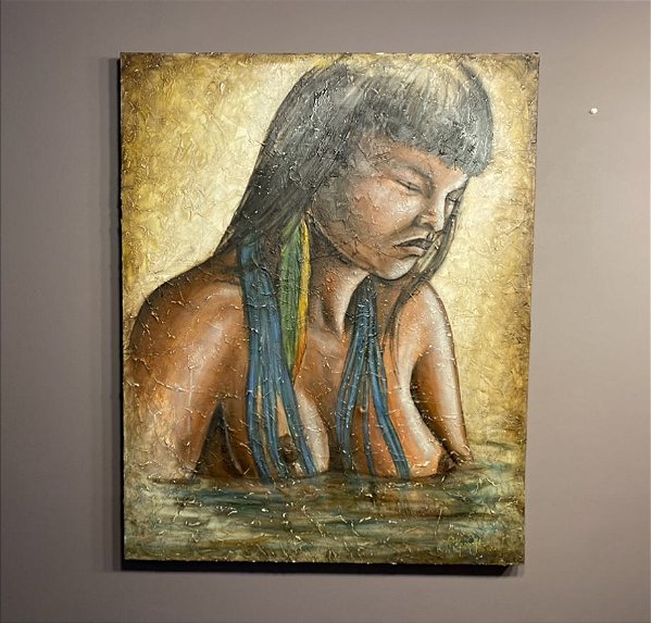 Quadro em Tela Índia Nua 1.00x0.80 - Fábio Naranno (Apartamento Decorado)