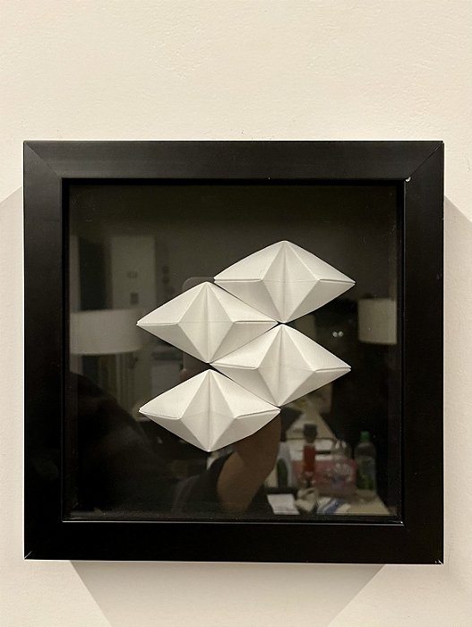 Quadro Dobradura em Cartolina 23x23 - Artesanal (Apartamento Decorado)