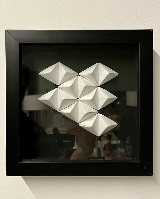 Quadro Dobradura em Cartolina 23x23 - Artesanal (Apartamento Decorado)