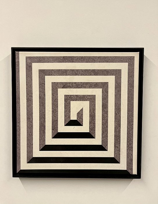Quadro Geométrico em Tela 50x50 - Artesanal (Apartamento Decorado)