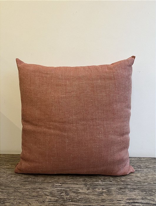 Almofada Lisa em Linho 50x50 - Artesanal (Apartamento Decorado)