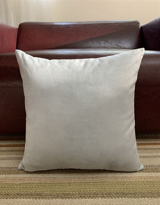 Almofada Lisa em Camurça 45x45 - Artesanal (Apartamento Decorado)