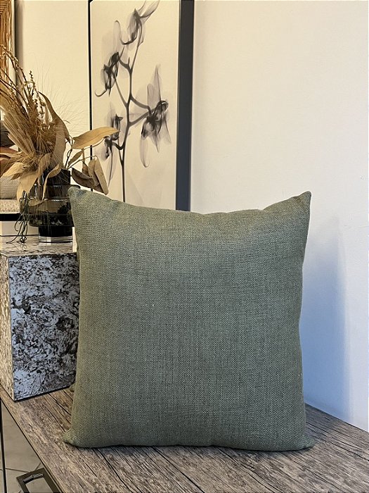 Almofada Lisa em Linho 50x50 - Artesanal (Apartamento Decorado)