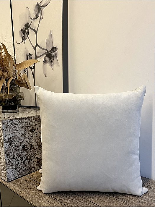 Almofada Lisa em Camurça 53x53 - Artesanal (Apartamento Decorado)