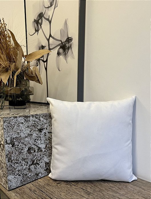 Almofada Lisa em Camurça 45x45 - Artesanal (Apartamento Decorado)