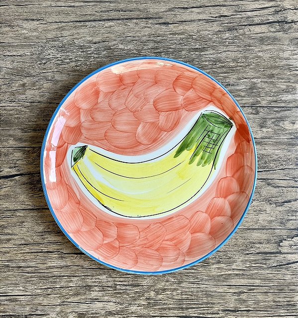 Prato Raso Banana em Porcelanato Português - Alcobaça (Coleção e Antiquário)