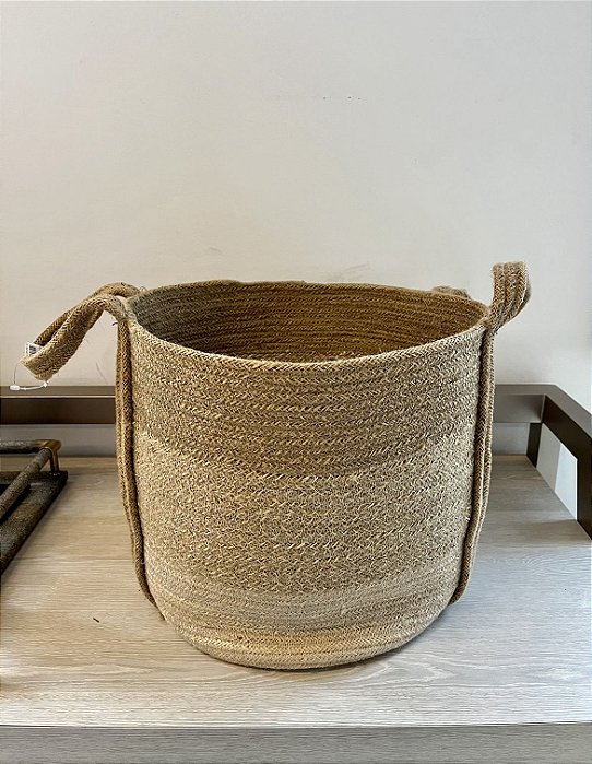 Cesto Tricolor BG em Fibra Natural - Ls Selection (Apartamento Decorado)