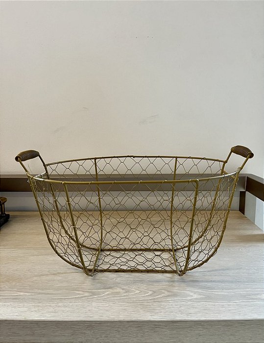 Cesto e/ou Fruteira em Metal - Artesanal (Apartamento Decorado)