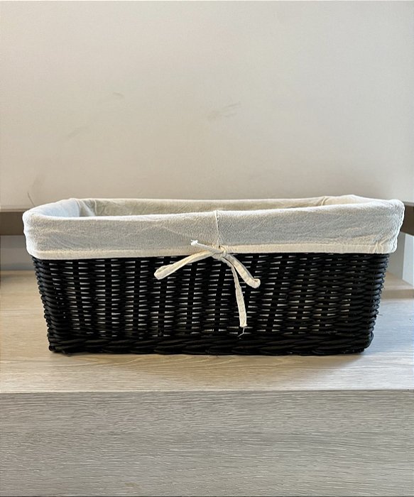 Cesto de Pães em Palha com Forro - Artesanal (Apartamento Decorado com Detalhe)