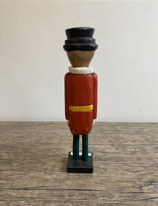Soldado de Chumbo em Madeira 30cm - Artesanal (Apartamento Decorado)