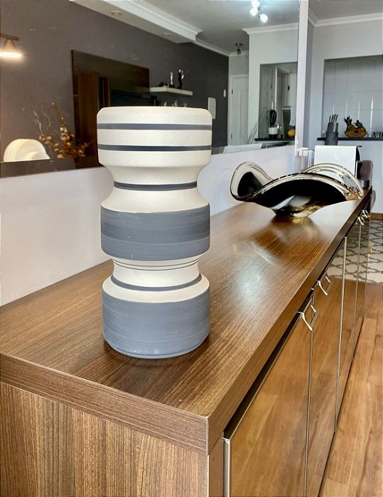 Vaso Kensington Cilindro Stripes - Dot Objetos (Apartamento Decorado)