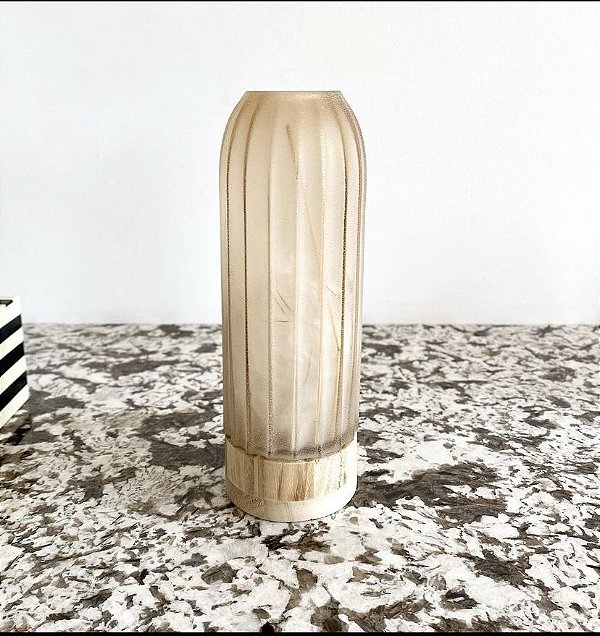 Vaso Kaktes em Vidro e Madeira - TokStok (Apartamento Decorado)