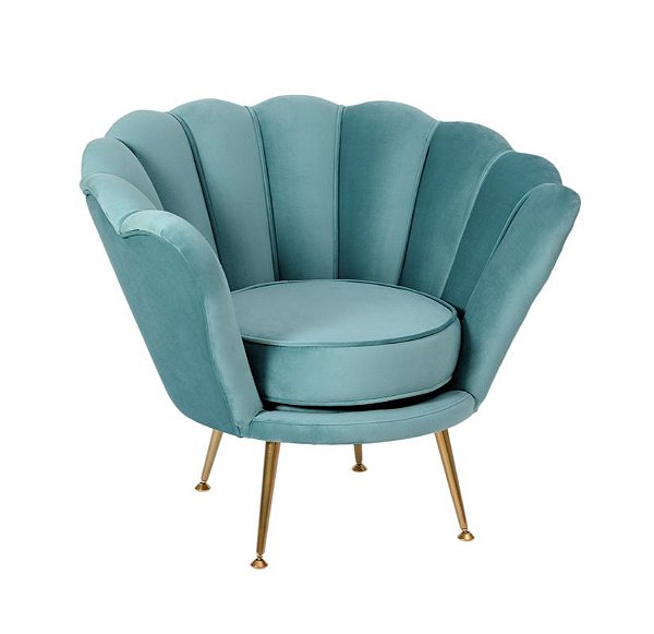Poltrona Pétala em Veludo Neo Mint  - Westwing (Mostruário de Loja)