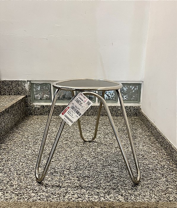 Mesa Lateral Irerê com Tampo em Mármore Preto - Breton (Mostruário de Loja)