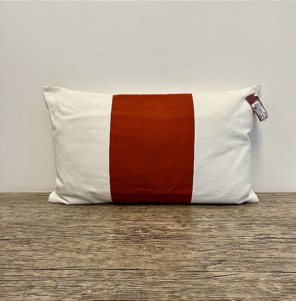 Almofada Geométrica Faixa Ferrugem 50x30  - Breton (Apartamento Decorado)