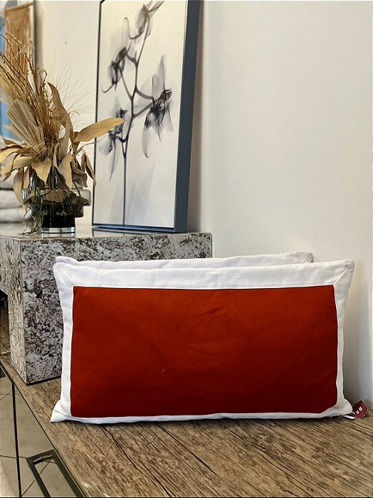 Almofada Geométrica Moldura Ferrugem 60x35  - Breton (Apartamento Decorado)