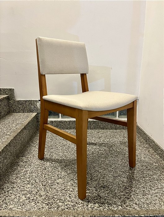 Cadeira Dick sem Braço em Linho - Breton (Mostruário de Loja com Detalhe)