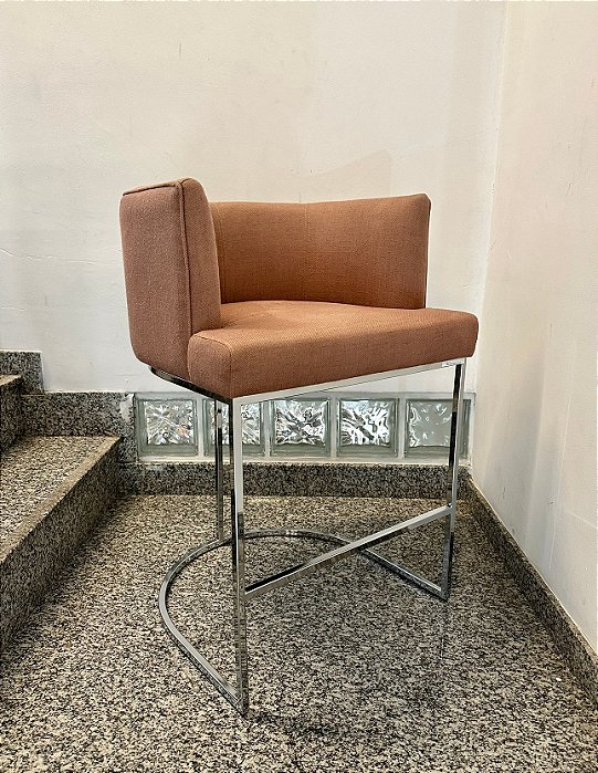 Banqueta Aston Ilha em Linho - Breton (Mostruário de Loja)