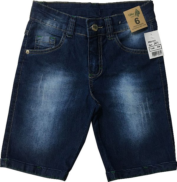 Bermuda Jeans Infantil Masculina - Grade Com 6 Peças - Wju Jeans