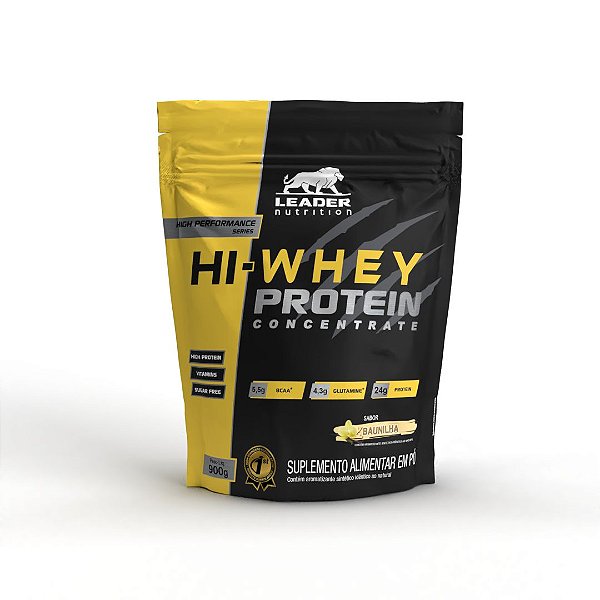 Hi-Whey Protein Concentrate 100% 900gr refil - Leader Nutrition