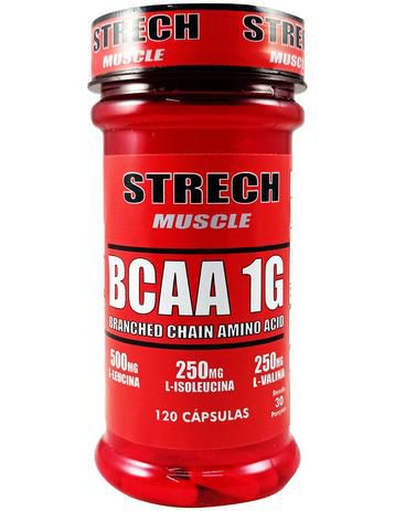 BCAA 1g 120 cáps - Stretch Muscle