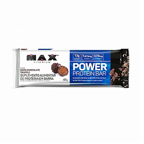 Power Protein Bar Dark 41gr - Max Titanium
