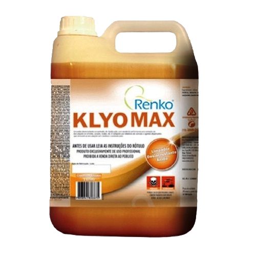 LIMP KLYO MAX DESINCRUSTANTE ACIDO PÓS OBRA 5LT RENKO