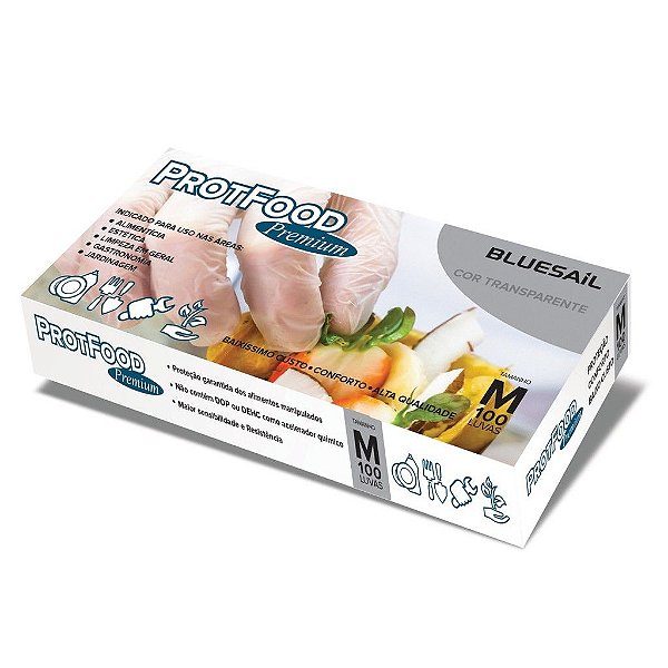 LUVA TERMOPLAST. TRANSP PROTFOOD C/100