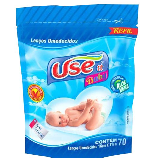 lenço umedecido refil 70 unidades use it  praticidade e cuidado diário