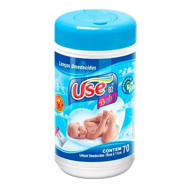 LENÇO UMEDECIDO USE C/70UND POTE AZUL